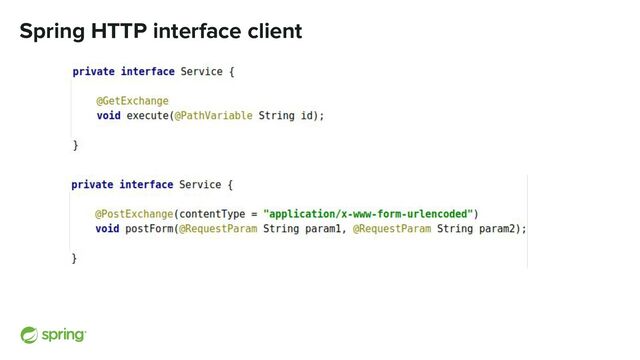 Spring HTTP interface client
