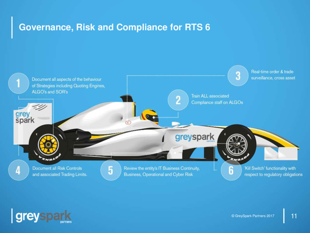 11
© GreySpark Partners 2017
Governance, Risk and Compliance for RTS 6
