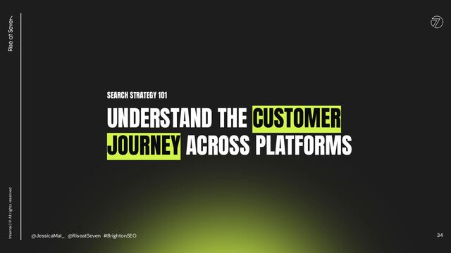 34
Internal | © All rights reserved
SEARCH STRATEGY 101
UNDERSTAND THE CUSTOMER
JOURNEY ACROSS PLATFORMS
@JessicaMal_ @RiseatSeven #BrightonSEO
