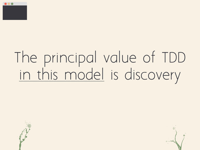 The principal value of TDD
in this model is discovery
vj sdf
