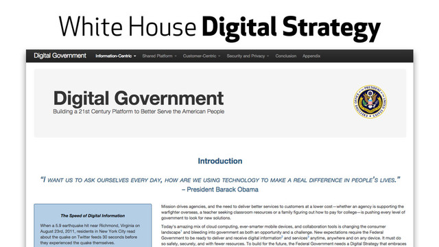 White House Digital Strategy
