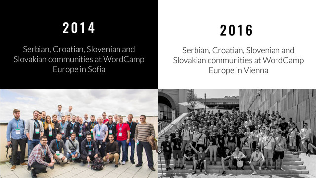 18
2 01 6
Serbian, Croatian, Slovenian and
Slovakian communities at WordCamp
Europe in Vienna
AW E S OM E
Entrepreneurial activities differ
substantially depending on the
2 01 4
Serbian, Croatian, Slovenian and
Slovakian communities at WordCamp
Europe in Sofia
