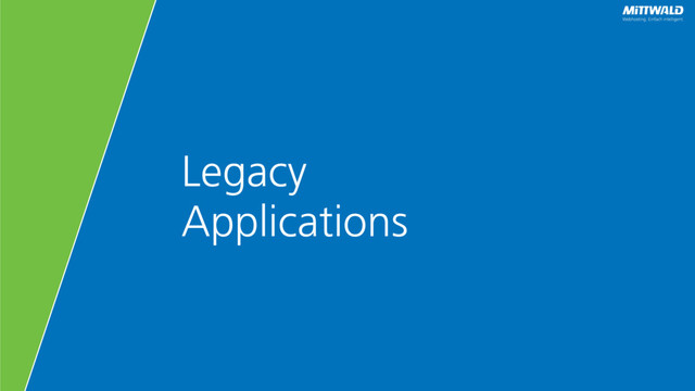 Legacy
Applications
