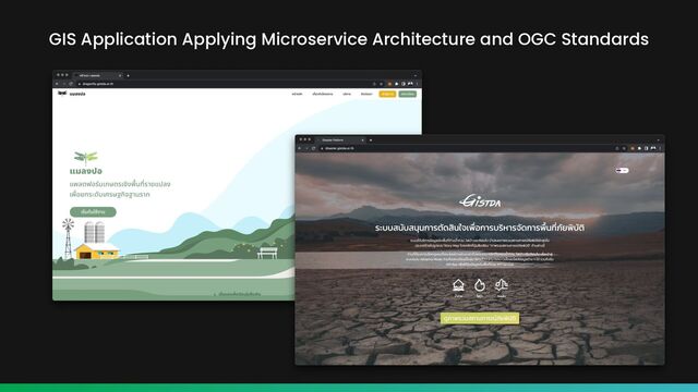 GIS Application Applying Microservice Architecture and OGC Standards
