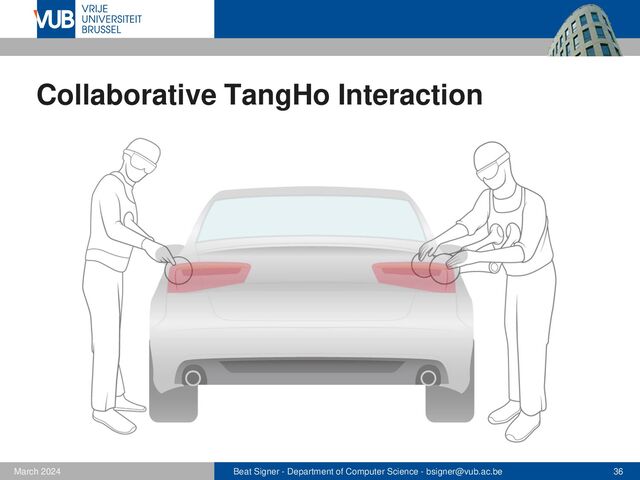 Beat Signer - Department of Computer Science - bsigner@vub.ac.be 36
February 2023
Collaborative TangHo Interaction
