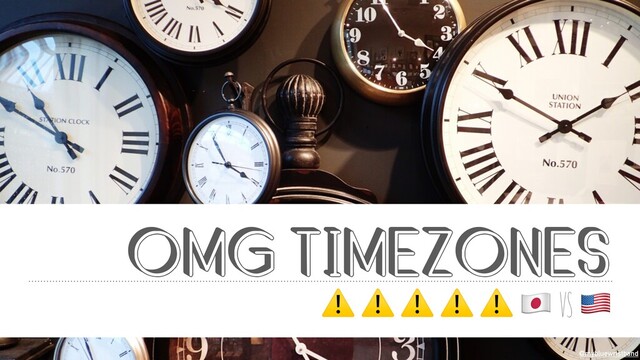 @mybluewristband
OMG TIMEZONES
⚠ ⚠ ⚠ ⚠ ⚠ ) vs &
@mybluewristband
