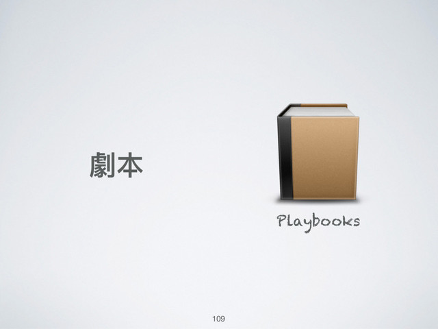 劇本
Playbooks
109
