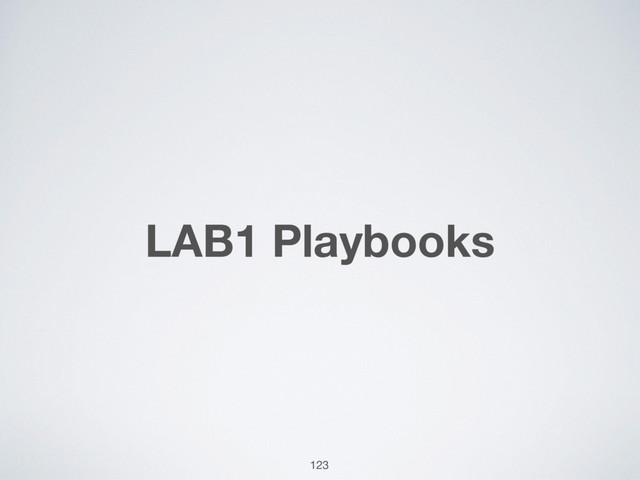 LAB1 Playbooks
123
