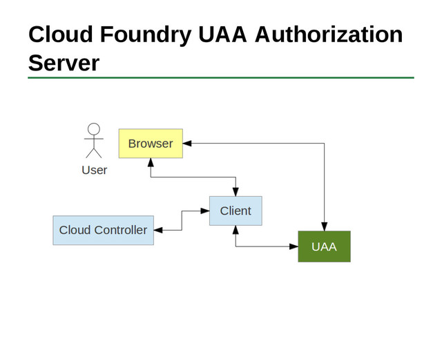 Cloud Foundry UAA Authorization
Server
