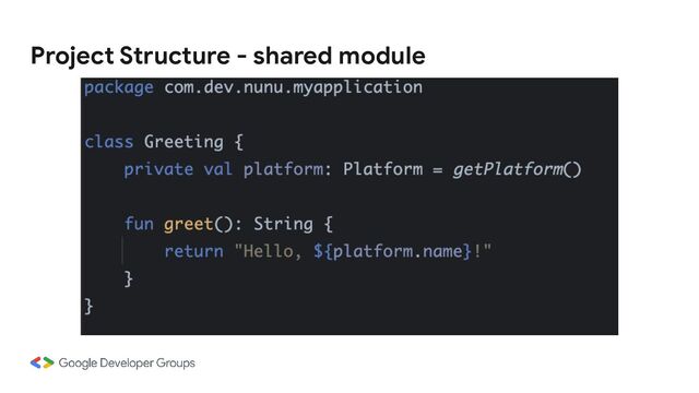 Project Structure - shared module
