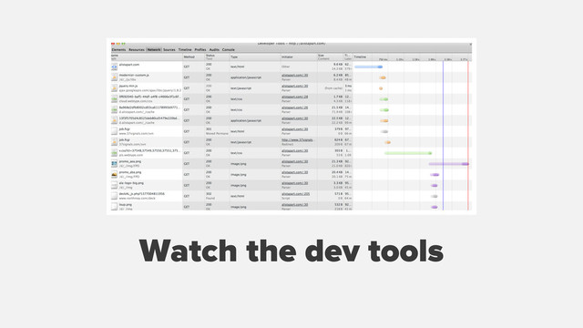 Watch the dev tools
