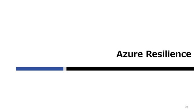 Azure Resilience
22
