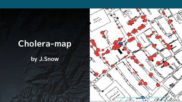 Cholera-map
by J.Snow
https://gist.github.com/radovankavicky/3a963cad5df48c94794a5d6dca7b383a
