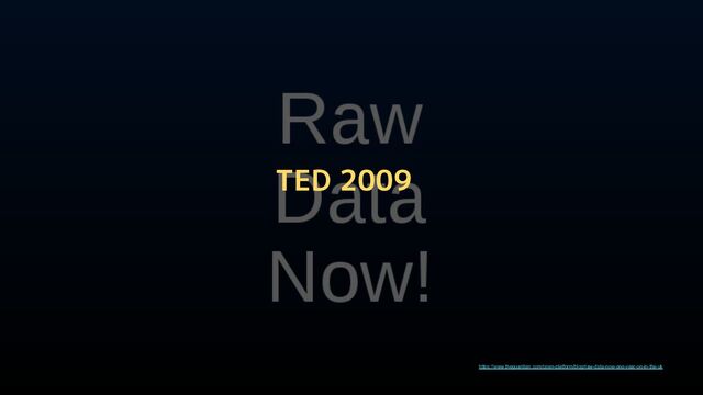 https://www.theguardian.com/open-platform/blog/raw-data-now-one-year-on-in-the-uk
TED 2009
