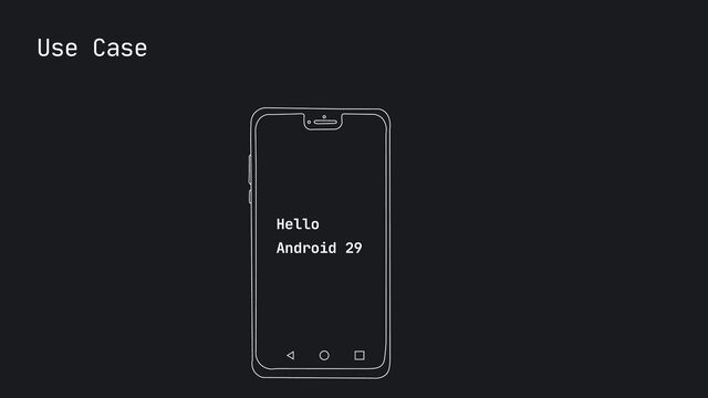 Use Case
Hello
 
Android 29
