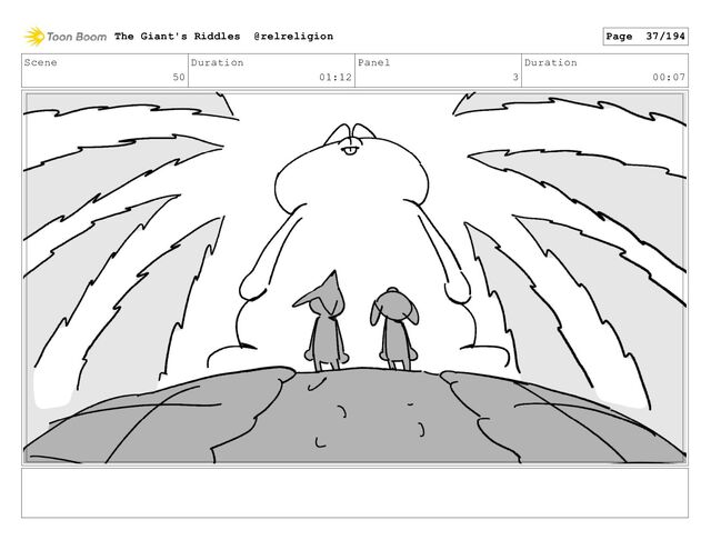 Scene
50
Duration
01:12
Panel
3
Duration
00:07
The Giant's Riddles @relreligion Page 37/194
