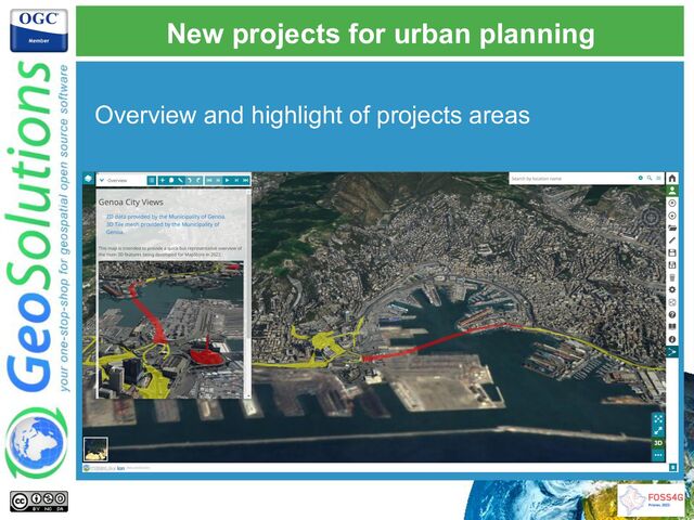 Overview and highlight of projects areas
New projects for urban planning
