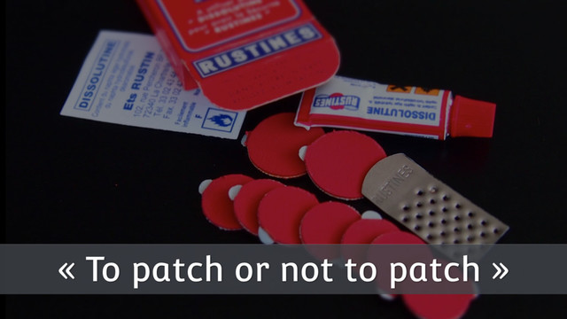 « To patch or not to patch »
