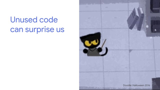 Unused code
can surprise us
Doodle: Halloween 2016
