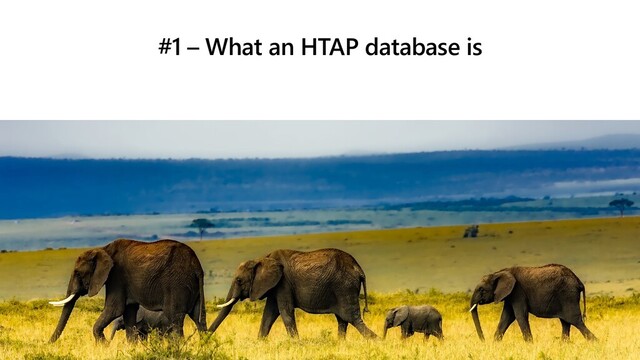 #1 – What an HTAP database is

