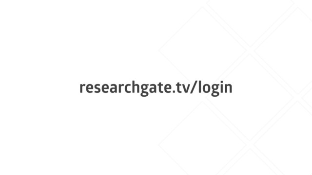 researchgate.tv/login

