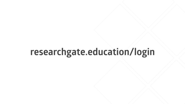 researchgate.education/login
