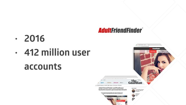 • 2016
• 412 million user
accounts
