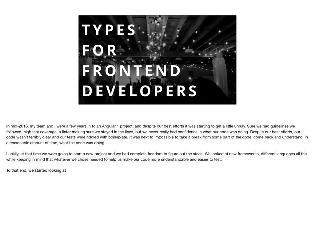 Types For Fronted Developers - Speaker Deck