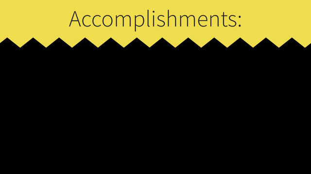 Accomplishments:
