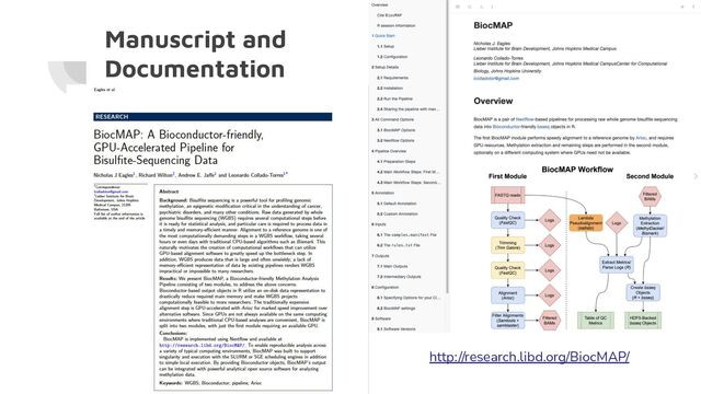 Manuscript and
Documentation
http://research.libd.org/BiocMAP/
