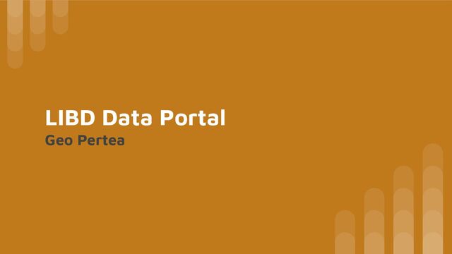 LIBD Data Portal
Geo Pertea
