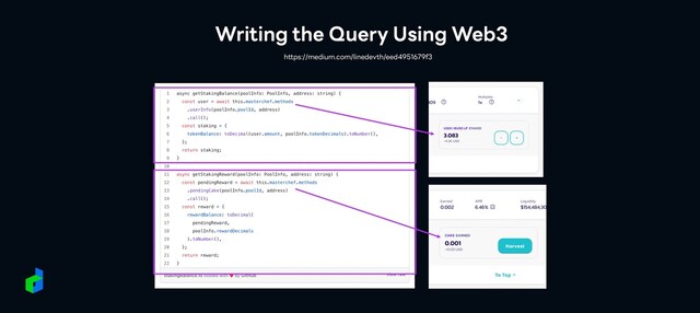 Writing the Query Using Web3
https://medium.com/linedevth/eed4951679f3
