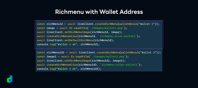 Richmenu with Wallet Address
