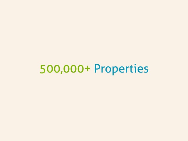 500,000+ Properties
