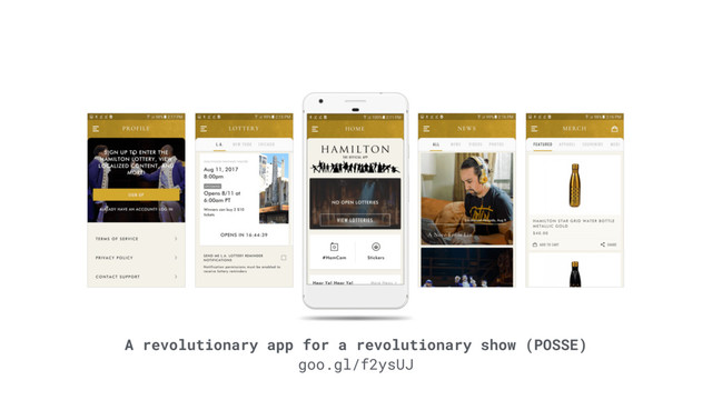 A revolutionary app for a revolutionary show (POSSE)
goo.gl/f2ysUJ
