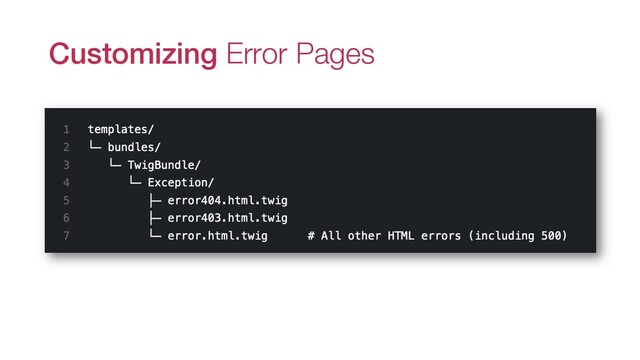 Customizing Error Pages
