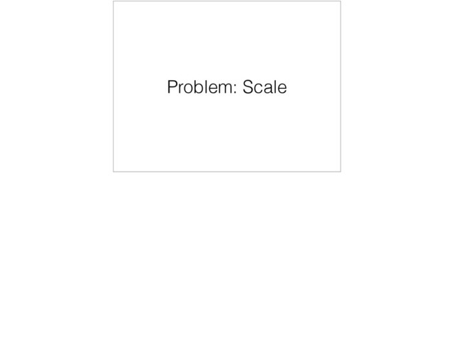 Problem: Scale
