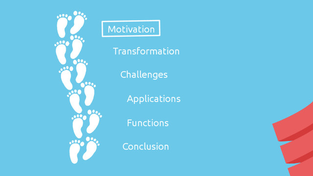 Motivation
Transformation
Applications
Challenges
Conclusion
Functions

