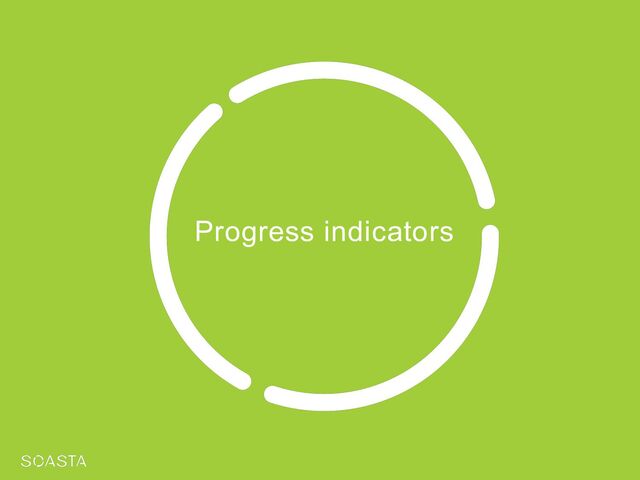 Progress indicators

