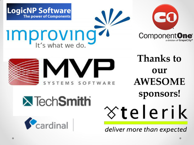 Thanks to
our
AWESOME
sponsors!
