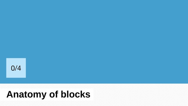 Anatomy of blocks
0/4
