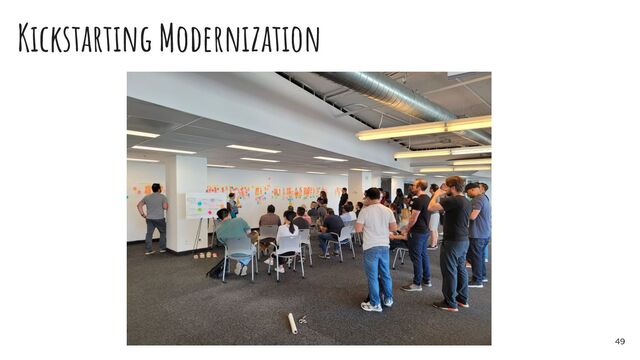 49
Kickstarting Modernization
