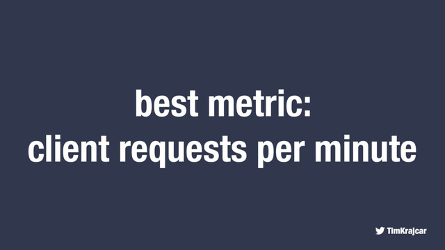 TimKrajcar
best metric:
client requests per minute
