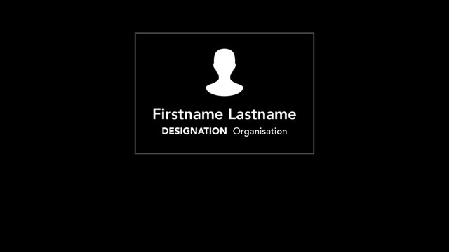 Firstname Lastname
DESIGNATION Organisation
