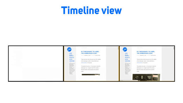 Timeline view
