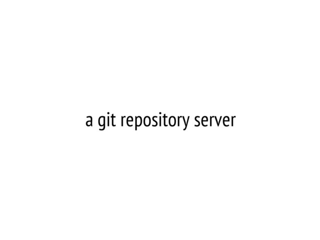 a git repository server
