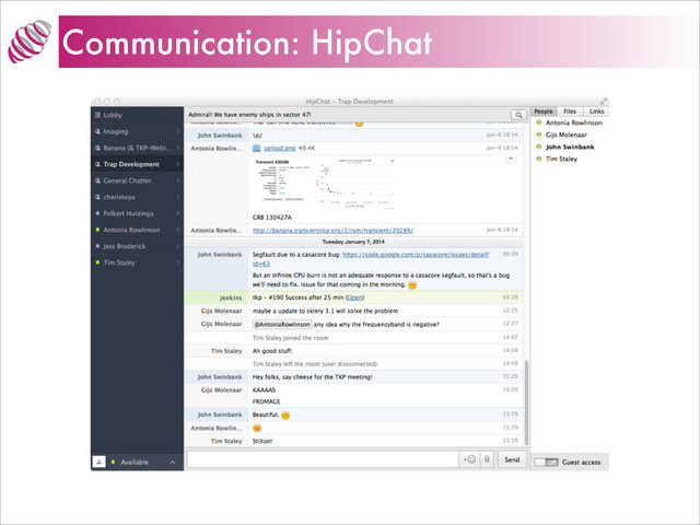 Communication: HipChat
