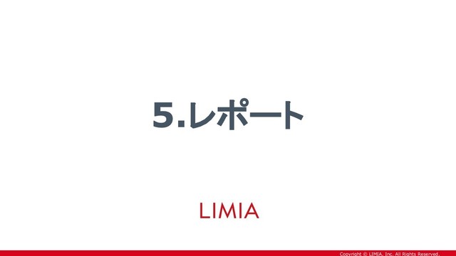 Copyright © LIMIA, Inc. All Rights Reserved.
5.レポート
