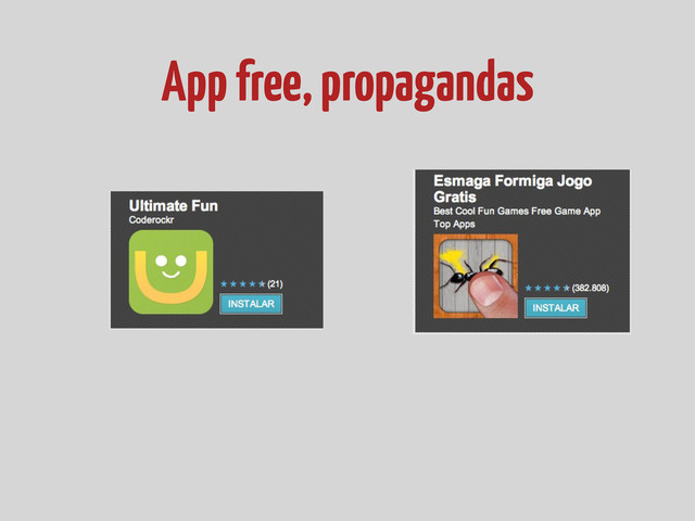App free, propagandas
