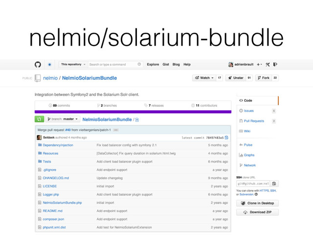 nelmio/solarium-bundle

